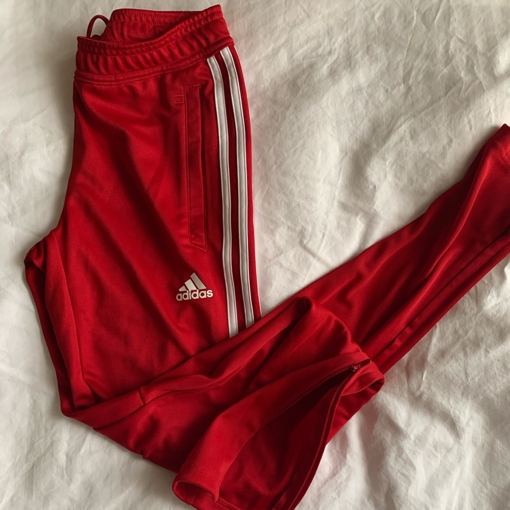 Red adidas women track pants (XS)